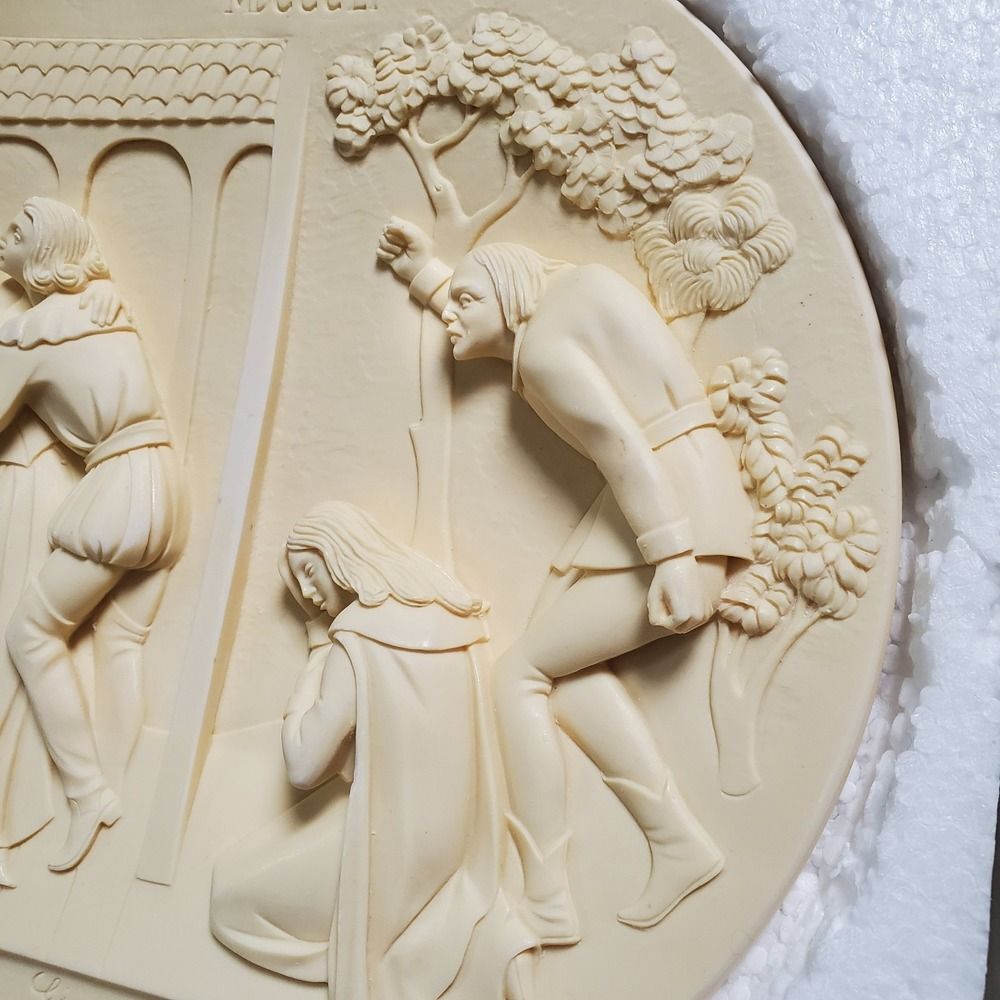 Rigoletto hand carved ivory alabaster collectors plate grand opera collection - Picture 3 of 10